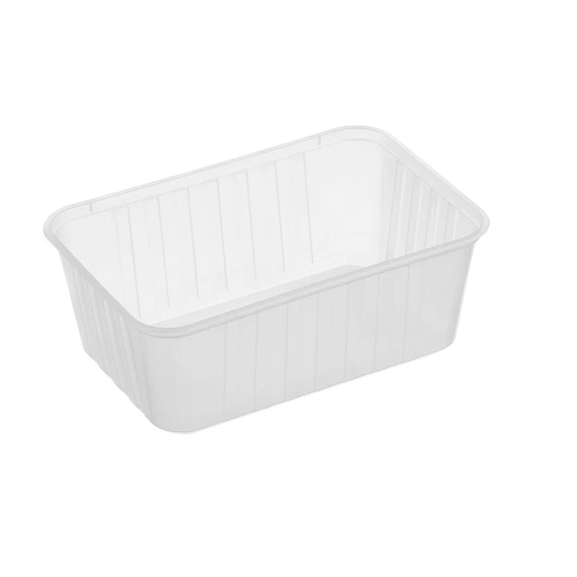 1000ml Genfac Ribbed Container Natural Freezer Grade 500pcs
