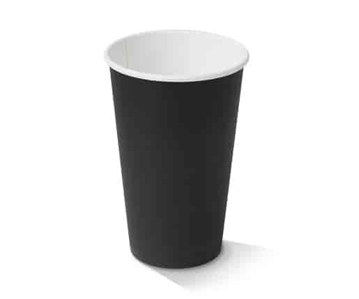 16oz 90mm PE Coated Black Single Wall Paper Cup