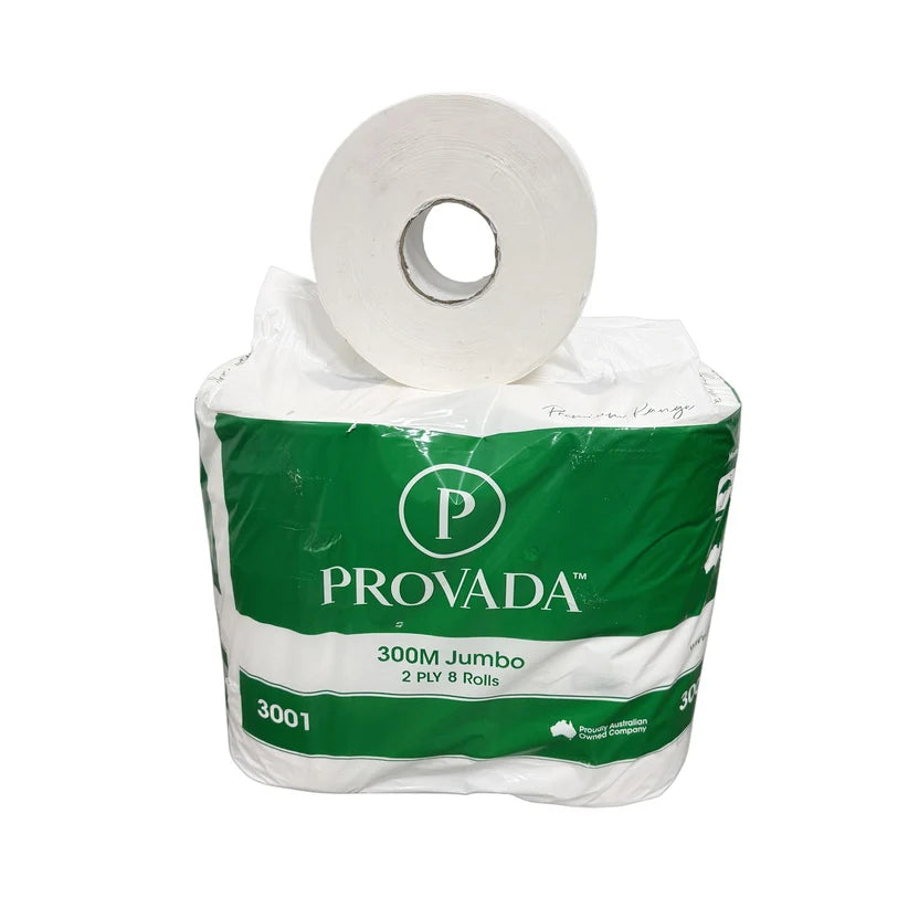 2Ply 300m Jumbo Toilet Roll 8 Rolls