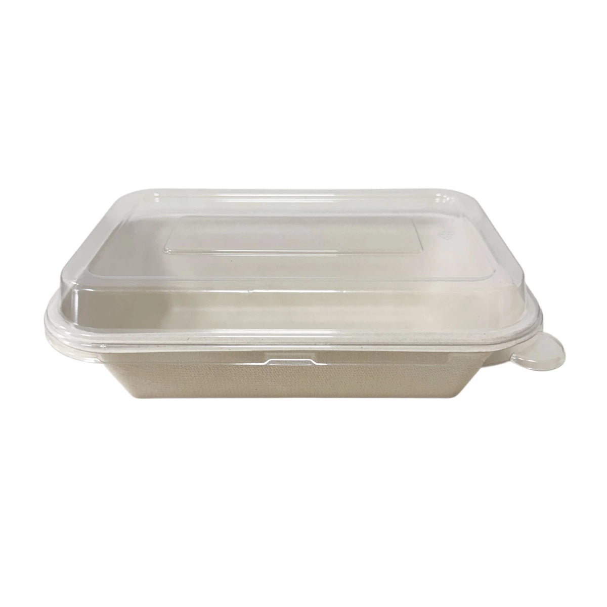 155x82x83mm Sugarcane Container With Raised PET Lid 600 Sets