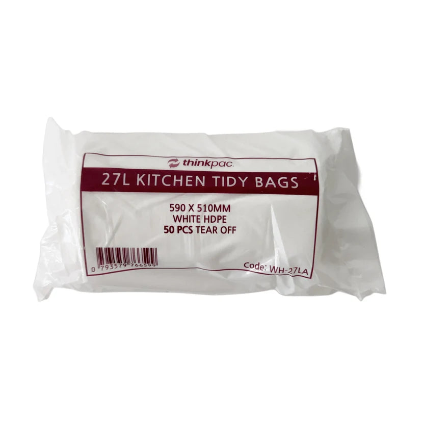 27L Bin Liners White 1000pcs