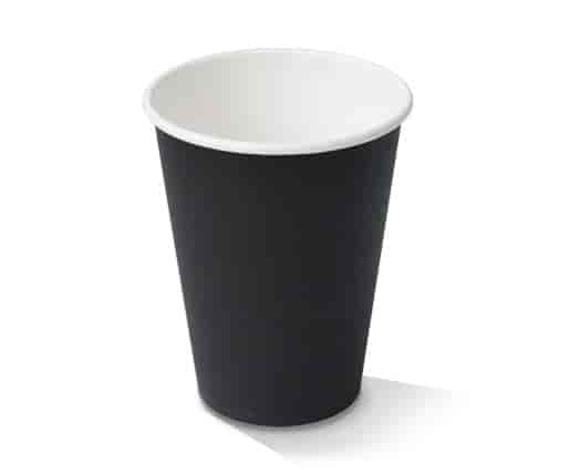 12oz 90mm PE Coated Black Single Wall Paper Cup