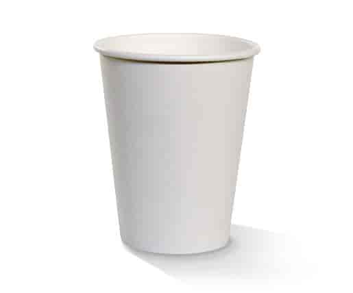 12oz 90mm PE Coated Single Wall Coffee Cup White